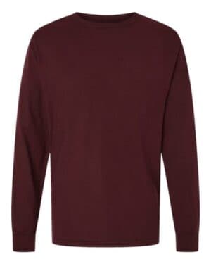 MAROON Comfortwash by hanes GDH200 garment-dyed long sleeve t-shirt