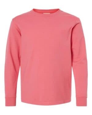 CORAL CRAZE Comfortwash by hanes GDH275 garment-dyed youth long sleeve t-shirt