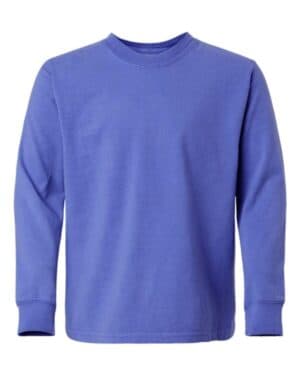 DEEP FORTE BLUE Comfortwash by hanes GDH275 garment-dyed youth long sleeve t-shirt