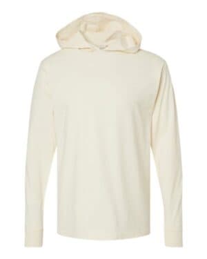 PARCHMENT GDH280 garment-dyed jersey hooded long sleeve t-shirt