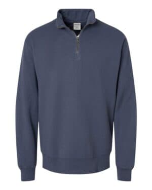 ANCHOR SLATE Comfortwash by hanes GDH425 garment-dyed quarter-zip sweatshirt