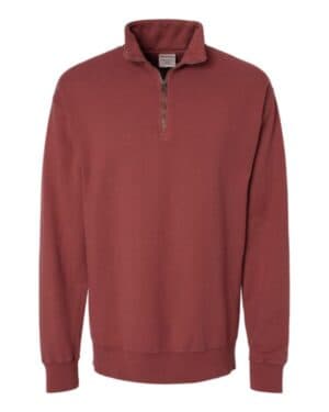 CAYENNE Comfortwash by hanes GDH425 garment-dyed quarter-zip sweatshirt