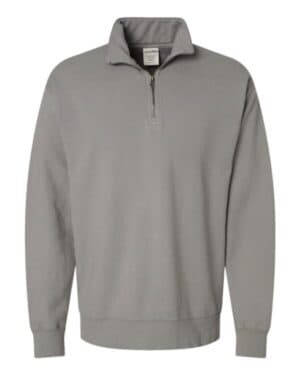 CONCRETE GREY Comfortwash by hanes GDH425 garment-dyed quarter-zip sweatshirt
