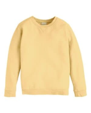 SUMMER SQUASH YELLOW Comfortwash by hanes GDH475 garment-dyed youth crewneck sweatshirt