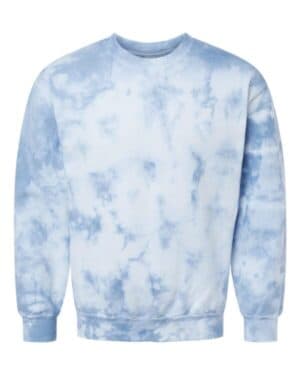 CLOUDY SKY CRYSTAL Dyenomite 681VR blended tie-dyed crewneck sweatshirt