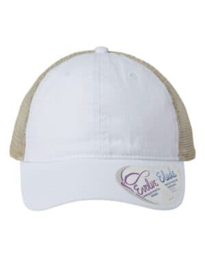 WHITE/ FLORAL Infinity her TESS women's washed mesh-back cap