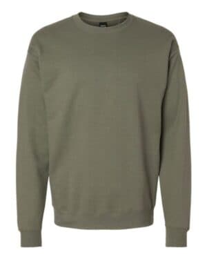 FATIGUE GREEN Hanes RS160 perfect fleece crewneck sweatshirt