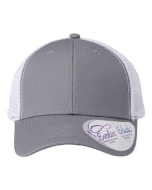 GREY/ WHITE Infinity her CHARLIE women's modern trucker cap