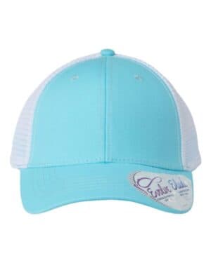 LIGHT BLUE/ WHITE Infinity her CHARLIE women's modern trucker cap
