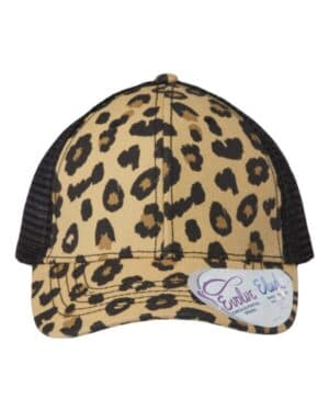 LEOPARD/ BLACK Infinity her CHARLIE women's modern trucker cap