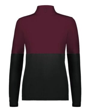 BLACK/ MAROON Holloway 223700 women's momentum team quarter-zip pullover