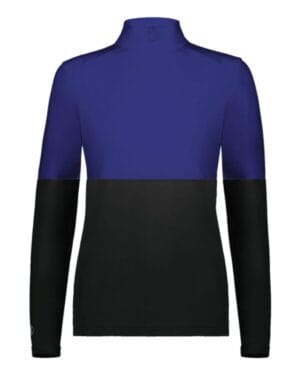 BLACK/ PURPLE Holloway 223700 women's momentum team quarter-zip pullover