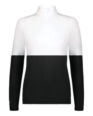 BLACK/ WHITE Holloway 223700 women's momentum team quarter-zip pullover