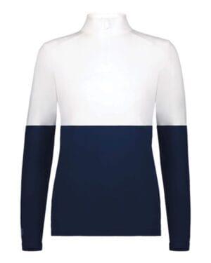 NAVY/ WHITE Holloway 223700 women's momentum team quarter-zip pullover