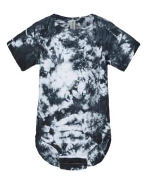 BLACK CRYSTAL Dyenomite 340CR infant crystal tie-dyed onesie