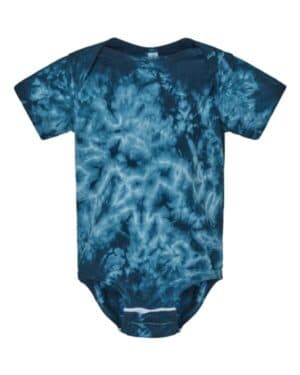 NAVY Dyenomite 340CR infant crystal tie-dyed onesie