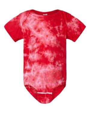 RED Dyenomite 340CR infant crystal tie-dyed onesie