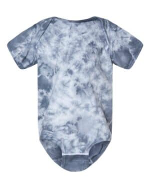 SILVER Dyenomite 340CR infant crystal tie-dyed onesie