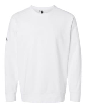 WHITE Adidas A434 fleece crewneck sweatshirt