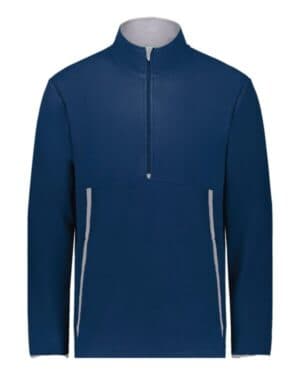 NAVY 6856 eco revive youth polar fleece quarter-zip pullover