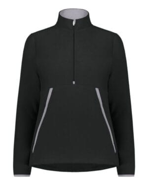 BLACK 6857 eco revive women's polar fleece quarter-zip pullover