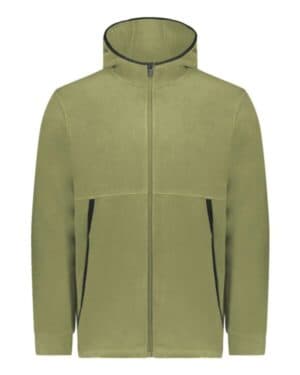 OLIVE 6858 eco revive polar fleece hooded full-zip jacket