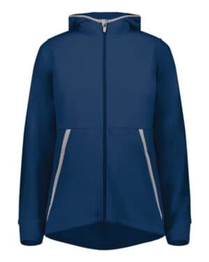 NAVY 6860 eco revive women's polar fleece hooded full-zip jacket