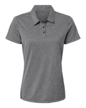 BLACK MELANGE Adidas A583 women's heathered polo