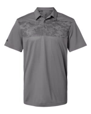 GREY THREE Adidas A585 camo chest print polo