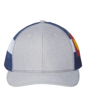 HEATHER GREY/ COLORADO FLAG Kati S700M printed mesh trucker cap