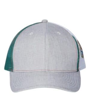 HEATHER GREY/ RED/ MEXICO FLAG Kati S700M printed mesh trucker cap