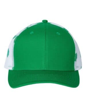 KELLY GREEN/ WHITE/ CLOVER Kati S700M printed mesh trucker cap
