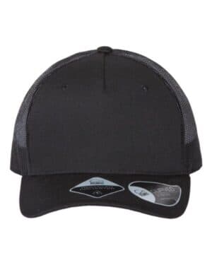 BLACK/ BLACK Atlantis headwear ZION sustainable five-panel trucker cap