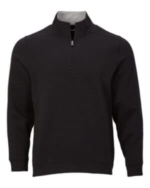 BLACK Boxercraft BM5202 fleece quarter-zip pullover