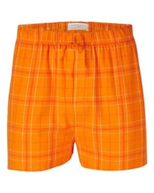 ORANGE FIELD DAY PLAID Boxercraft BM6701 double brushed flannel boxers