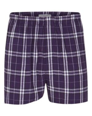 PURPLE/ WHITE Boxercraft BM6701 double brushed flannel boxers