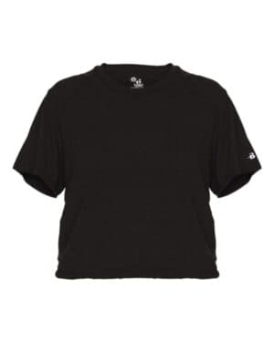 BLACK Badger 4963 women's tri-blend crop t-shirt