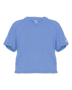 COLUMBIA BLUE Badger 4963 women's tri-blend crop t-shirt
