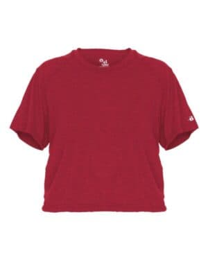 Badger 4963 women's tri-blend crop t-shirt