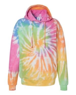 Colortone 8600 tie-dyed cloud fleece hooded sweatshirt