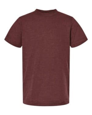 HEATHER BURGUNDY Tultex 235 youth fine jersey t-shirt