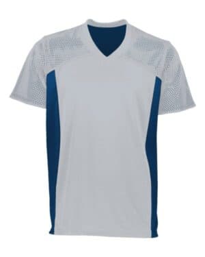 SILVER/ NAVY Augusta sportswear 265 youth reversible flag football jersey