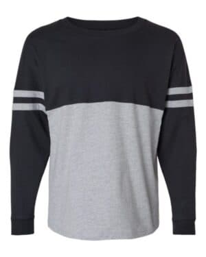 BLACK/ OXFORD Boxercraft BW3514 women's pom pom long sleeve jersey t-shirt