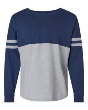 NAVY/ OXFORD Boxercraft BW3514 women's pom pom long sleeve jersey t-shirt