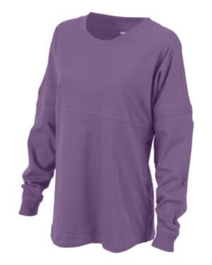 GRAPE Boxercraft BW3514 women's pom pom long sleeve jersey t-shirt