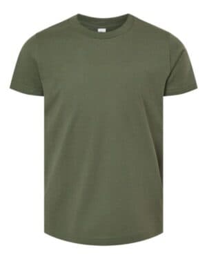 MILITARY GREEN Bella canvas 3001Y youth jersey tee