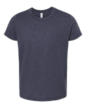HEATHER MIDNIGHT NAVY Bella canvas 3001YCVC youth cvc jersey tee