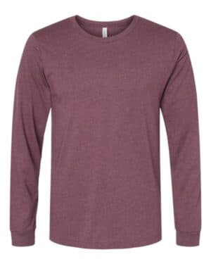 HEATHER MAROON Bella canvas 3501CVC heather cvc long sleeve tee