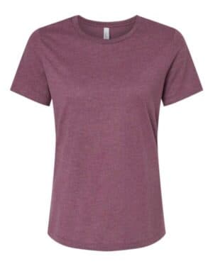HEATHER MAROON Bella canvas 6400CVC womens relaxed fit heather cvc tee