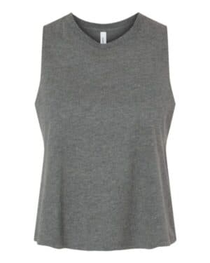 DEEP HEATHER Bella canvas 6682 women's racerback crop tank